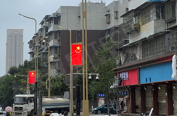 智慧燈桿,LED燈桿屏